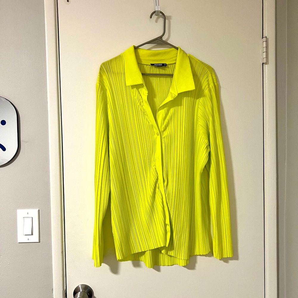 Neon Green Missguided Shirt